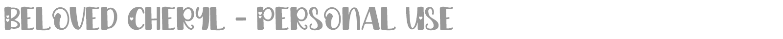 Beloved Cheryl font preview